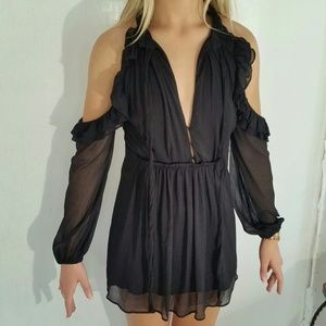 B2G1 NWT Free People Sheer Black blouse